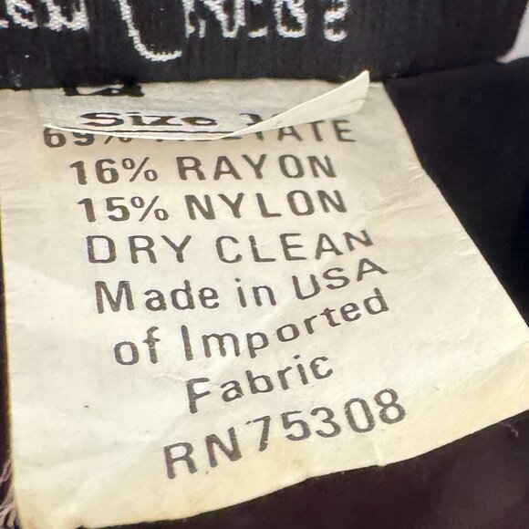 Vintage Karen Lucas for Niki Black Velvet Tea Length Dress - Picture 7 of 8